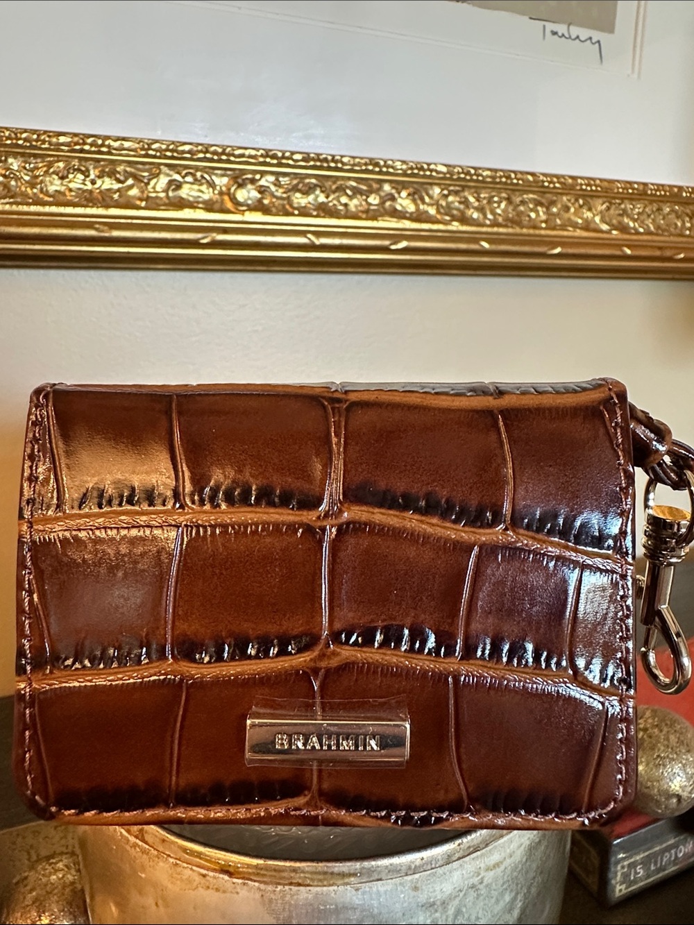 Brahmin Clementine Wallet, Pecan Windswept
